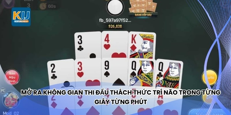 Không gian thi đấu thách thức trí não từng giây từng phút